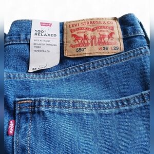 Levi's Classic 550 Men's Size 36×29 Straight Blue Jeans